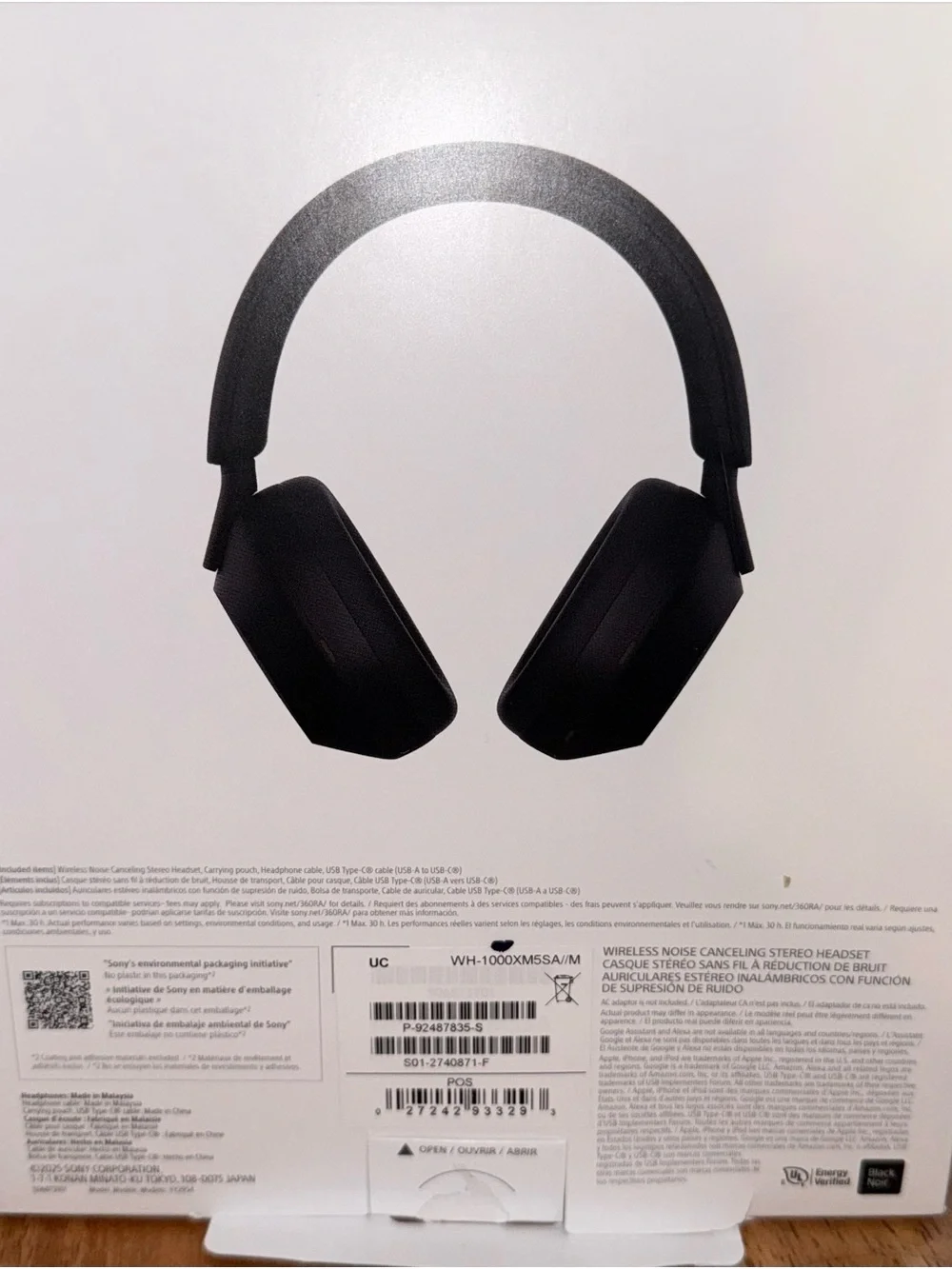 Sony WH-1000XM5SA Over-Ear Headphones - black